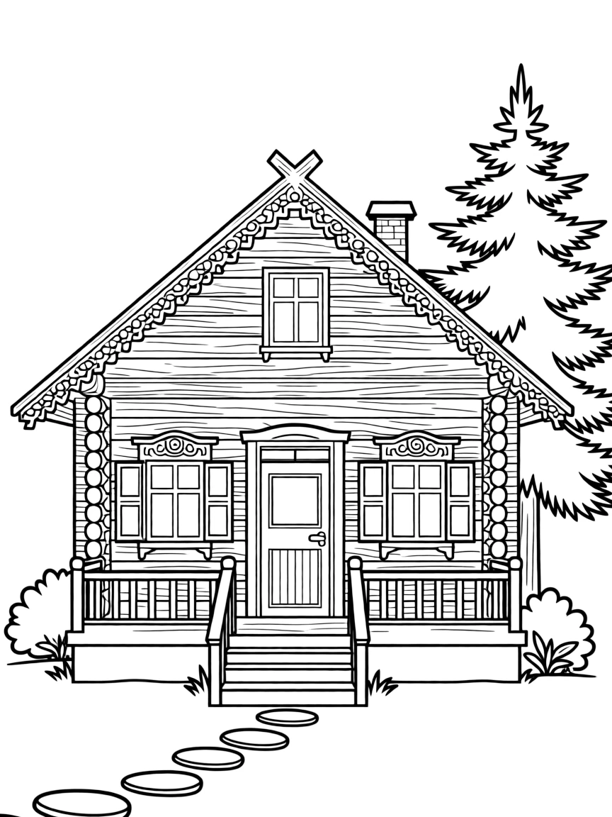 (Heilongjiang) Traditional Russian-style wooden house