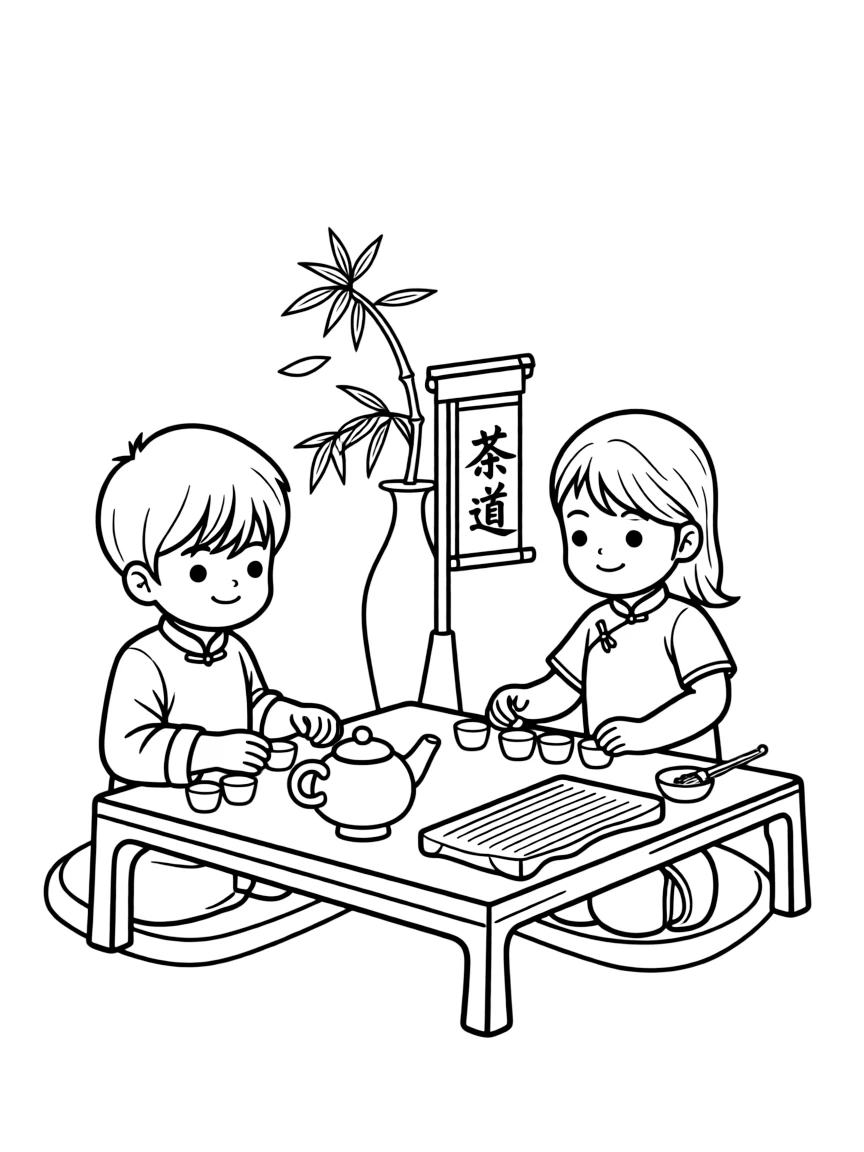 (Zhejiang) Traditional Chinese tea ceremony scene