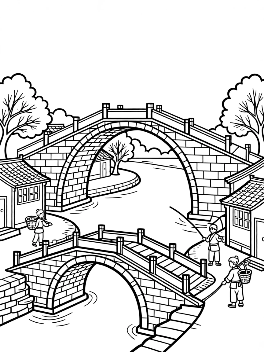 (Anhui) Ancient stone bridges in villages