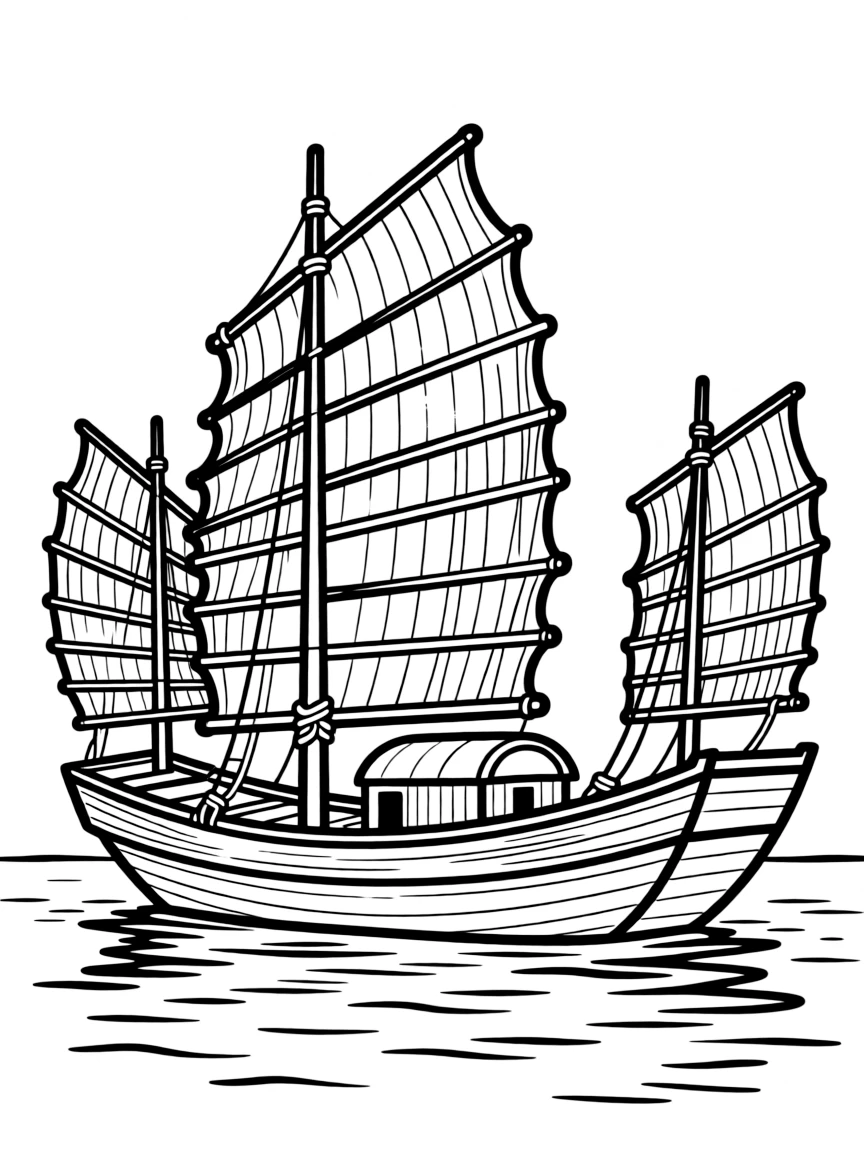 (Fujian) Traditional Chinese junk boat