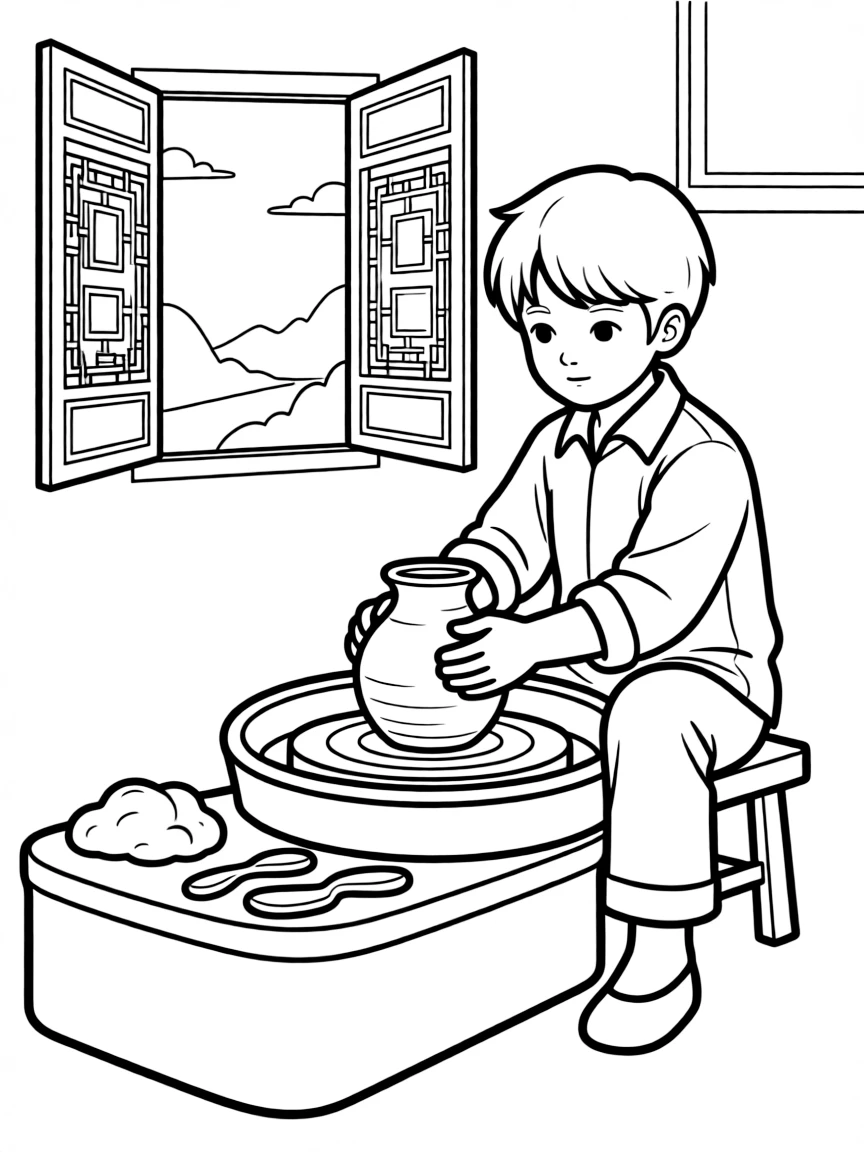 (Jiangxi) Traditional Chinese pottery wheel