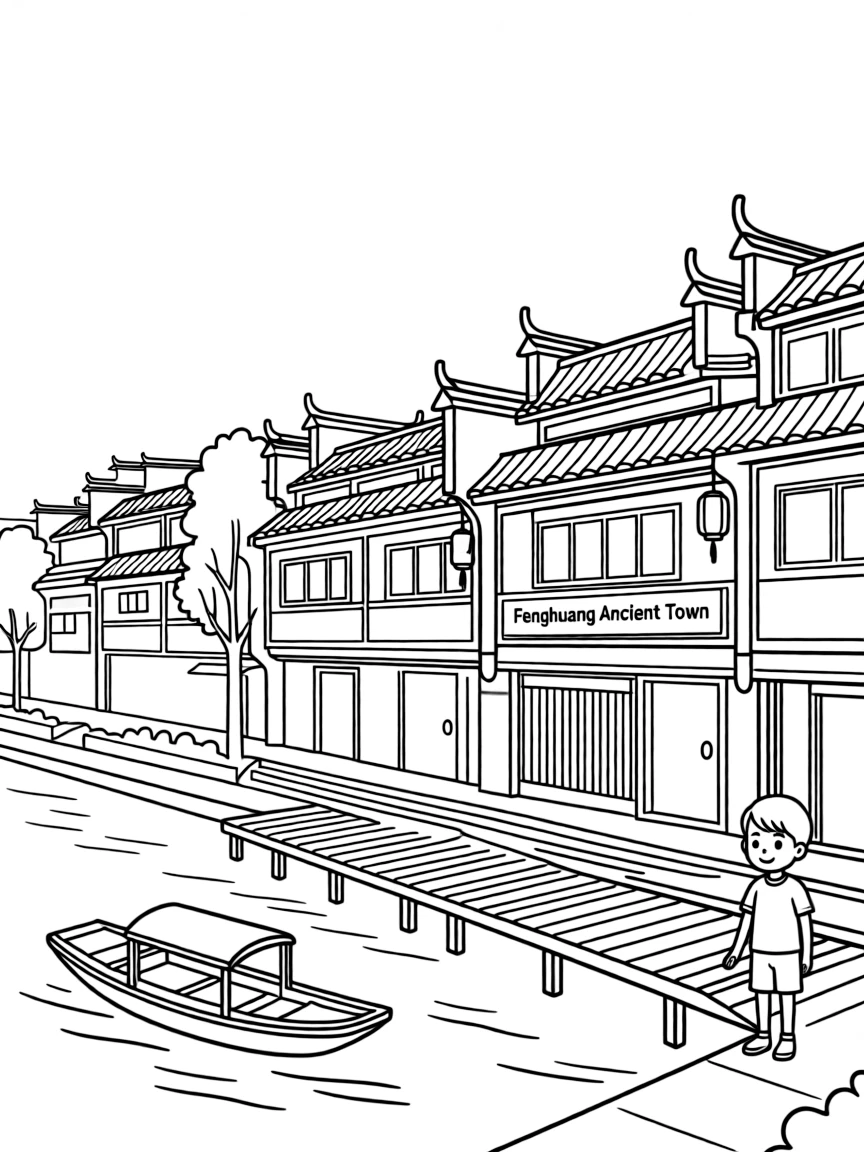 (Hunan) Fenghuang Ancient Town riverside buildings