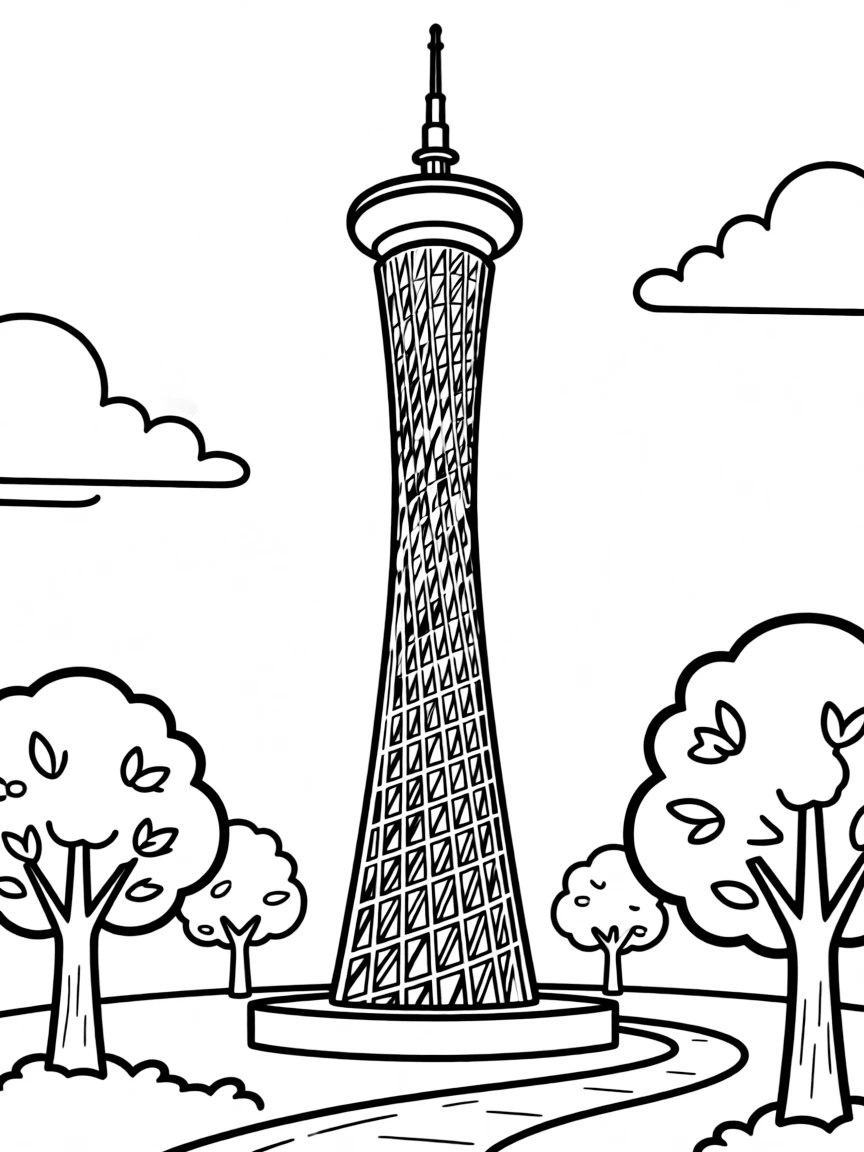 (Guangdong) Canton Tower modern spiral structure