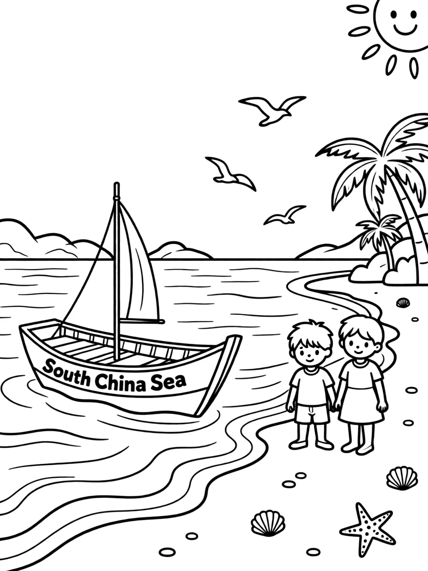(Guangdong) South China Sea coastal scene