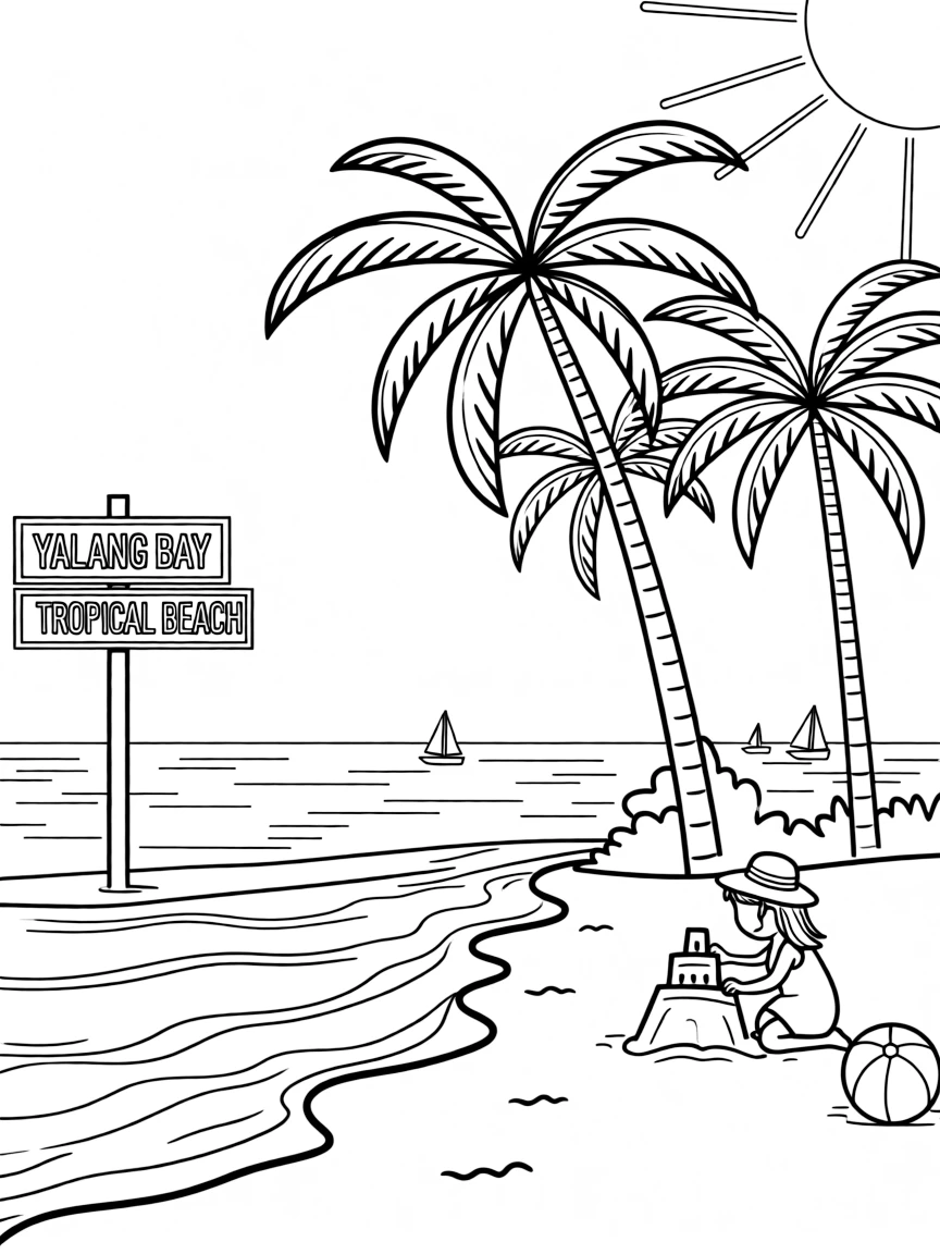 (Hainan) Yalong Bay tropical beach scene