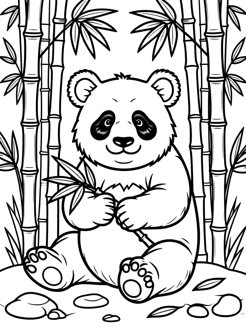 (Sichuan) Giant Panda in bamboo forest