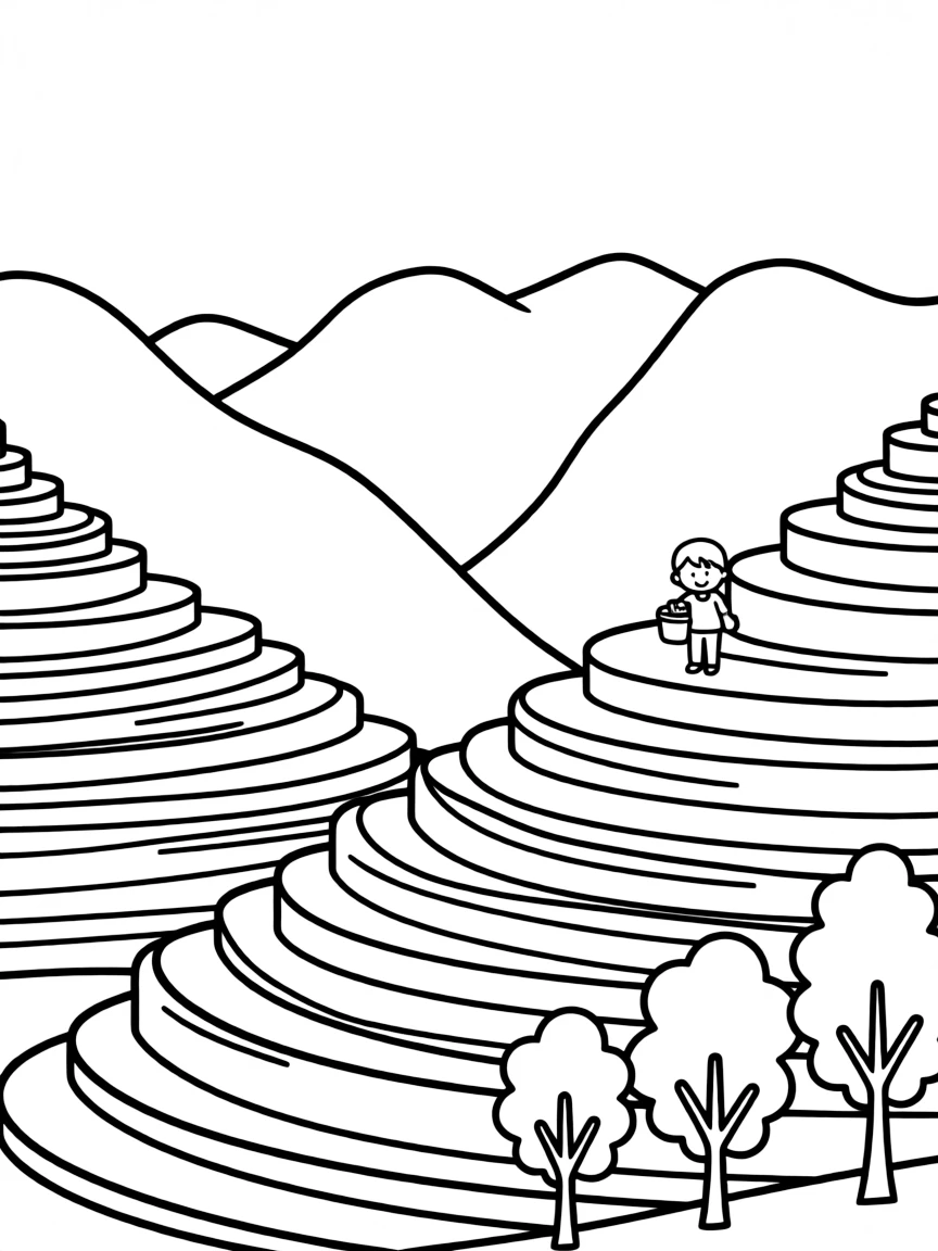 (Guizhou) Terraced fields on mountain slopes
