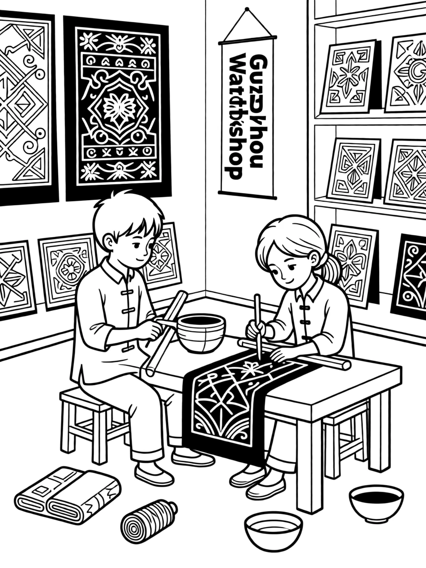 (Guizhou) Traditional Chinese batik workshop