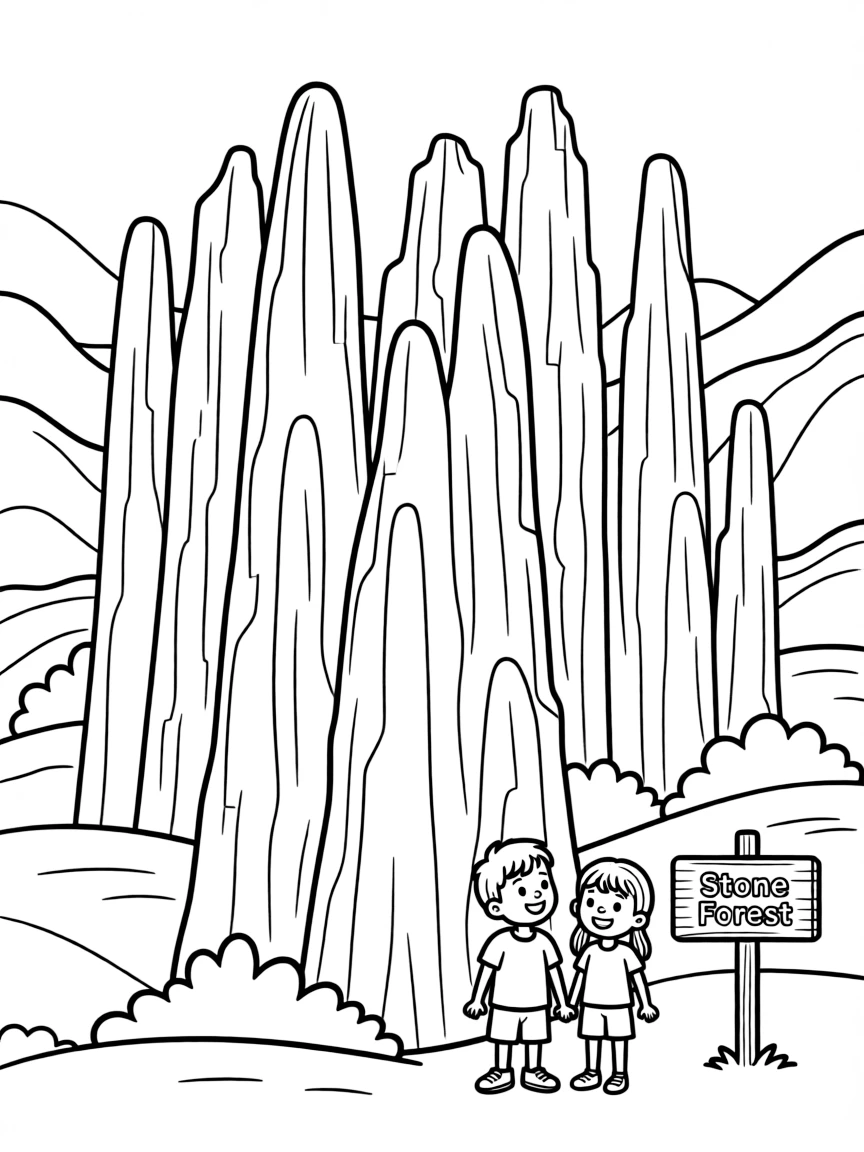 (Yunnan) Stone Forest limestone pillars