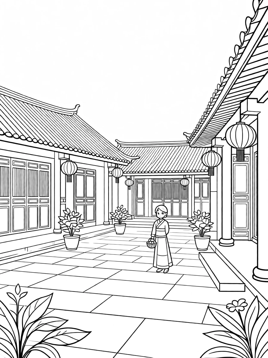 (Yunnan) Traditional Naxi minority courtyard