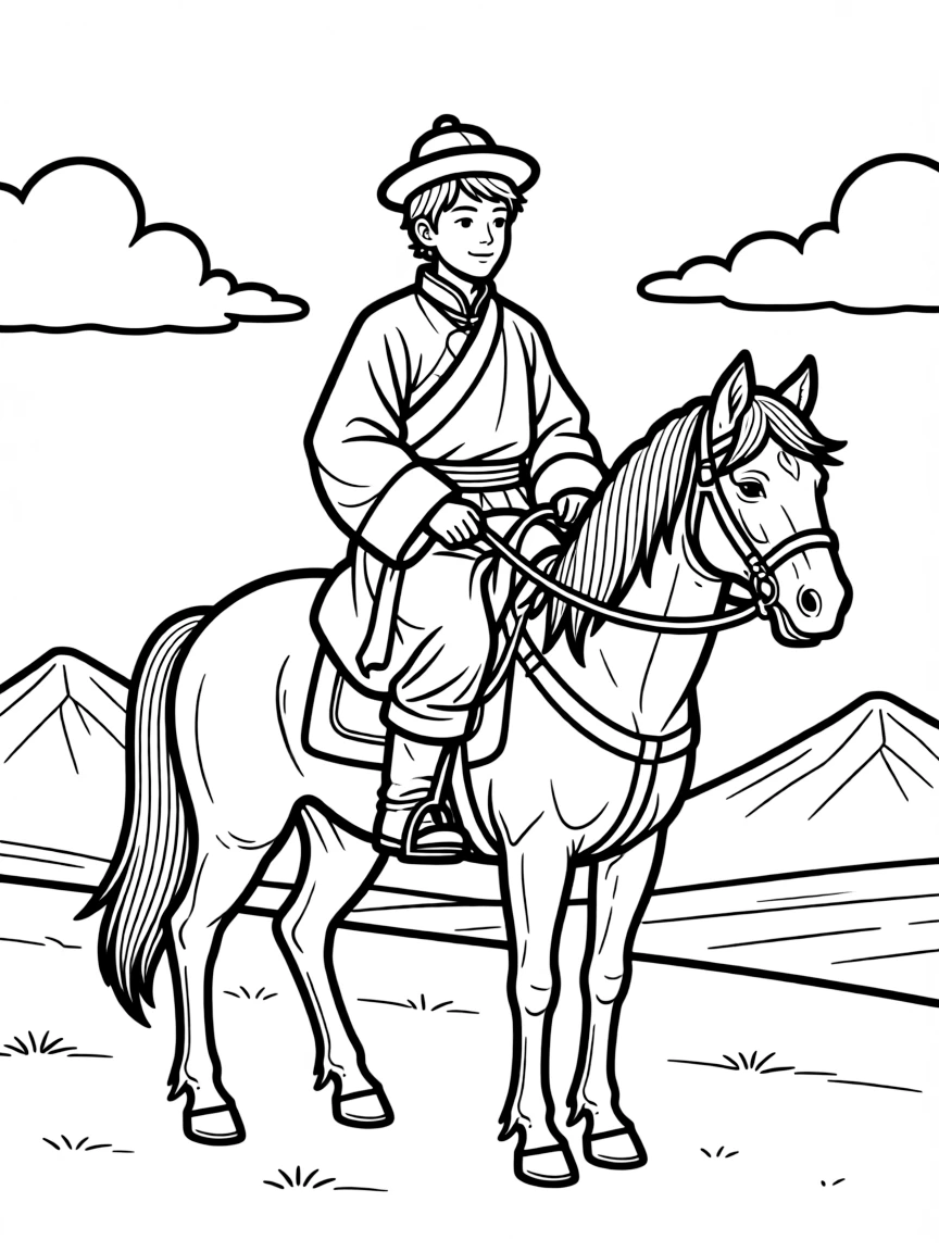 (Qinghai) Traditional Tibetan horseman