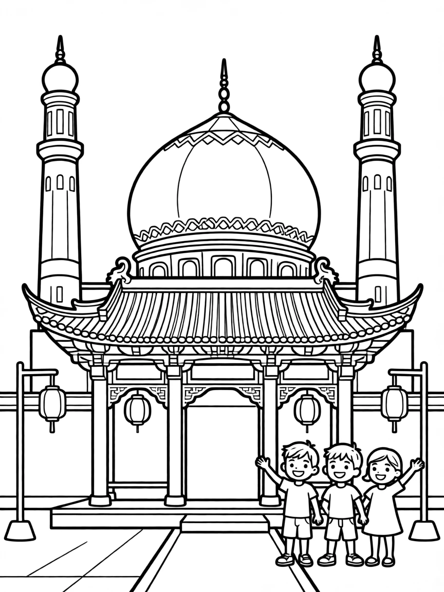 (Ningxia) Traditional Chinese Islamic mosque