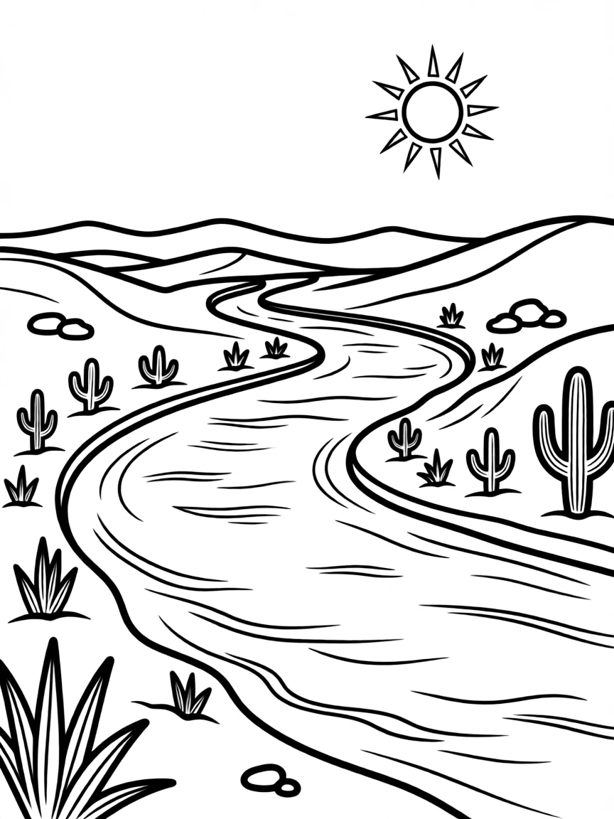(Ningxia) Yellow River flowing through desert