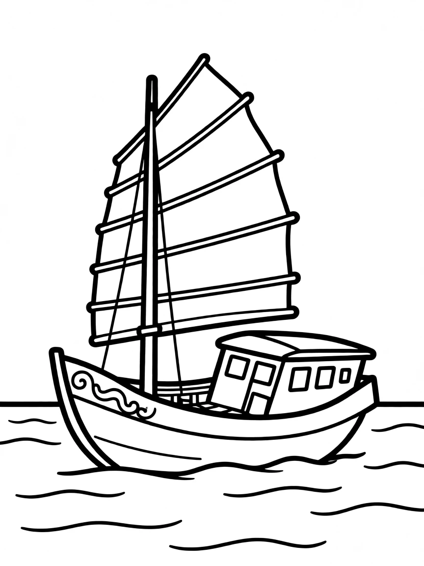 (Hong Kong) Traditional Chinese junk boat