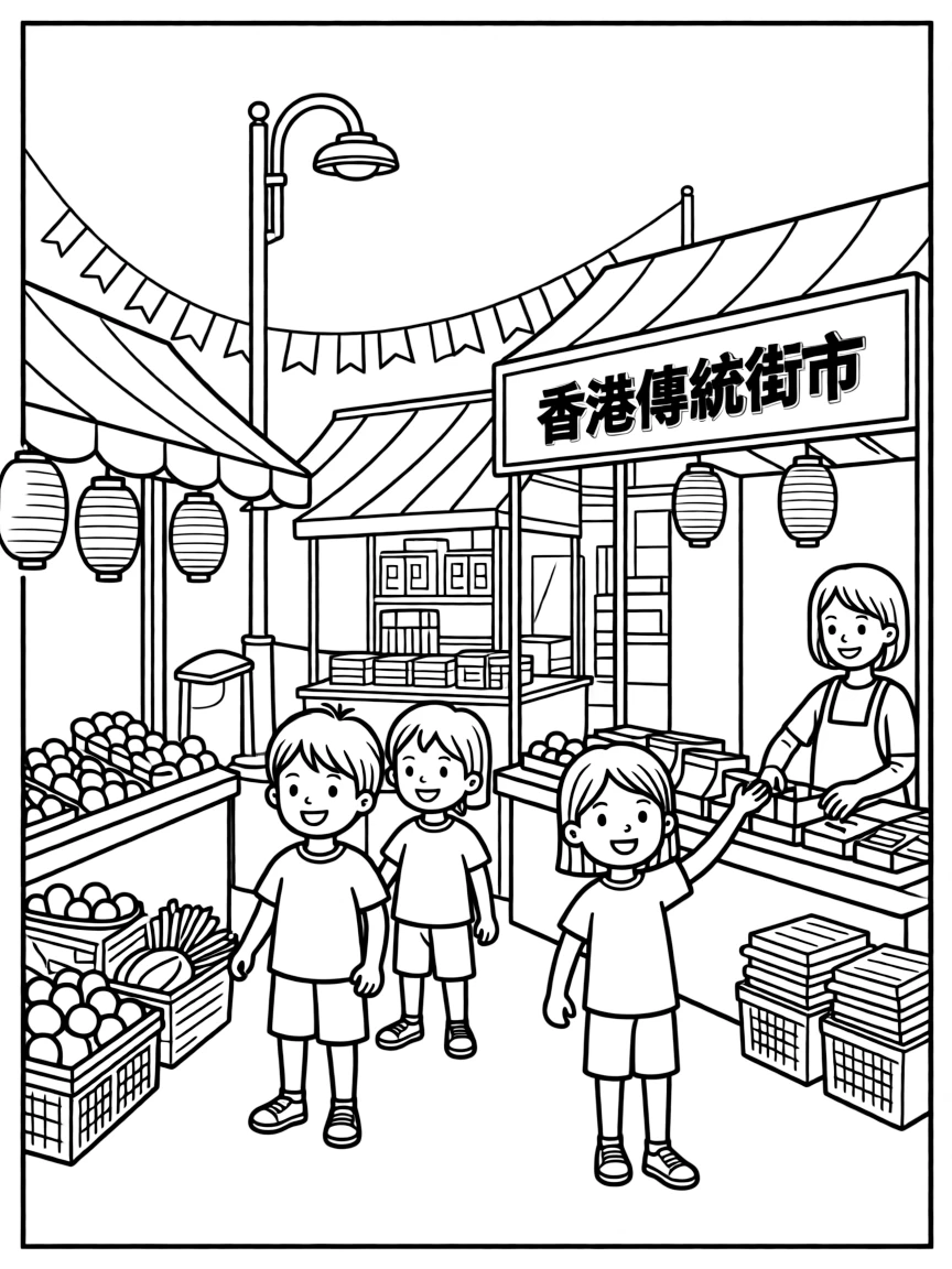 (Hong Kong) Traditional Chinese street market