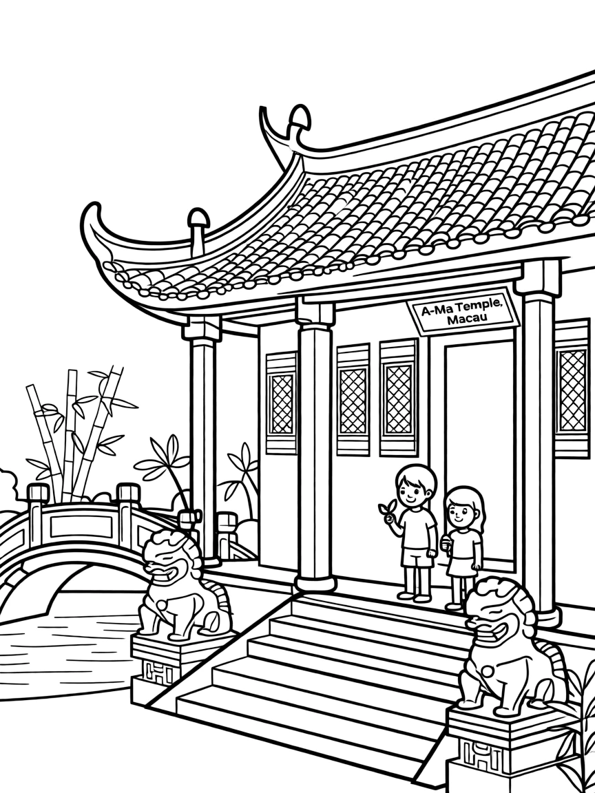 (Macau) A-Ma Temple traditional Chinese architecture