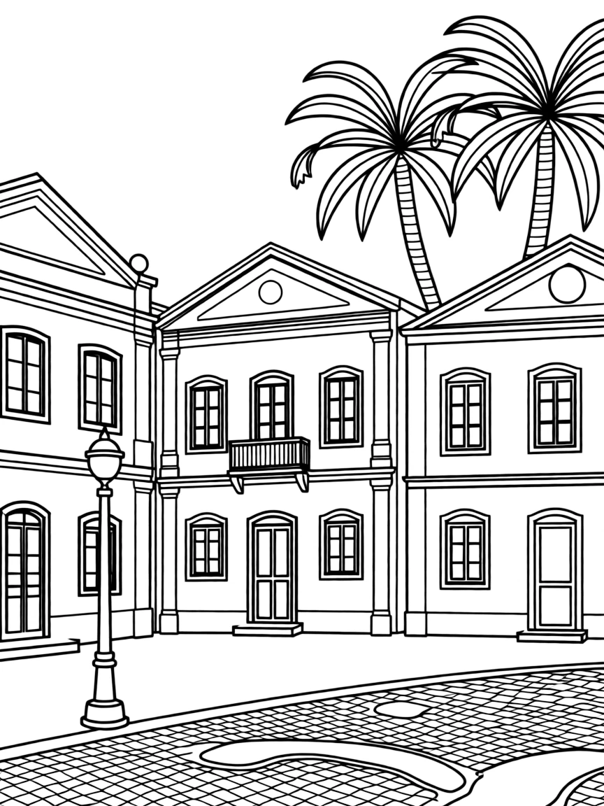 (Macau) Traditional Portuguese colonial buildings