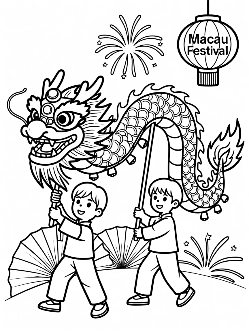 (Macau) Traditional Chinese dragon dance
