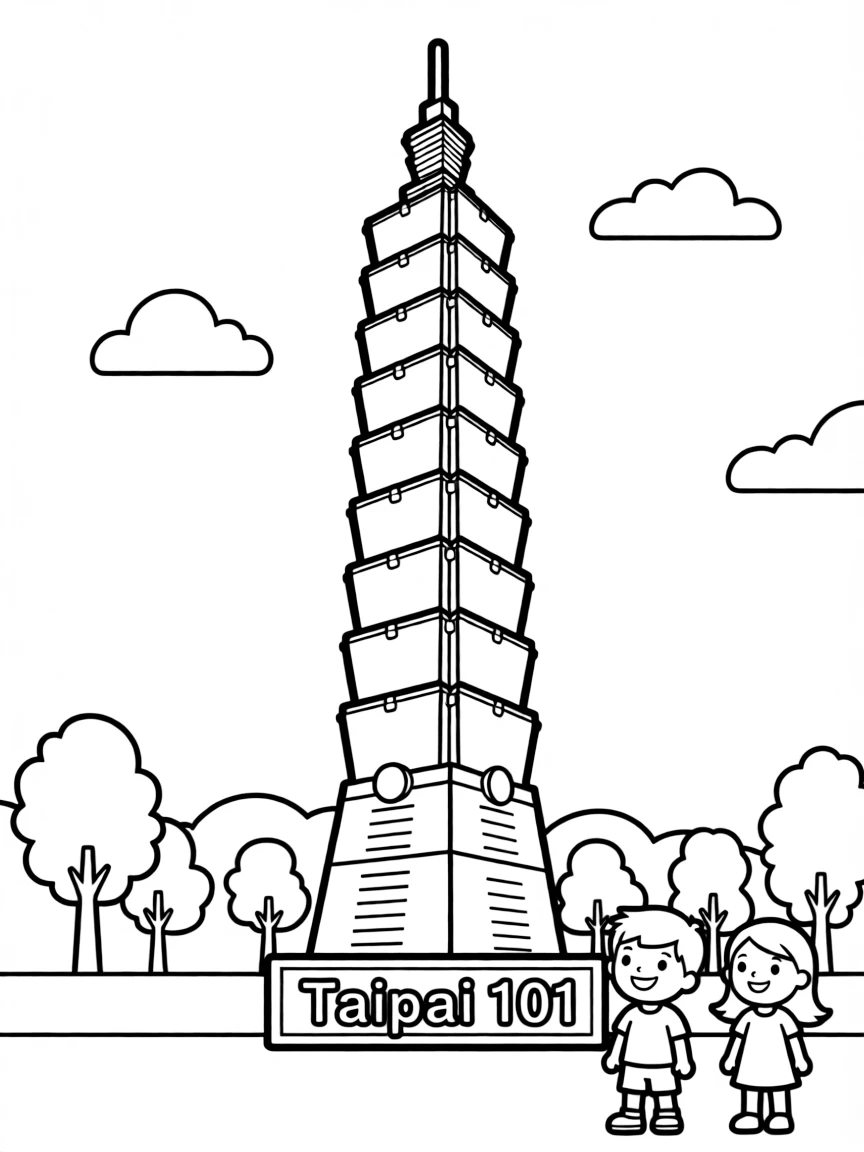 (Taiwan) Taipei 101 tall skyscraper
