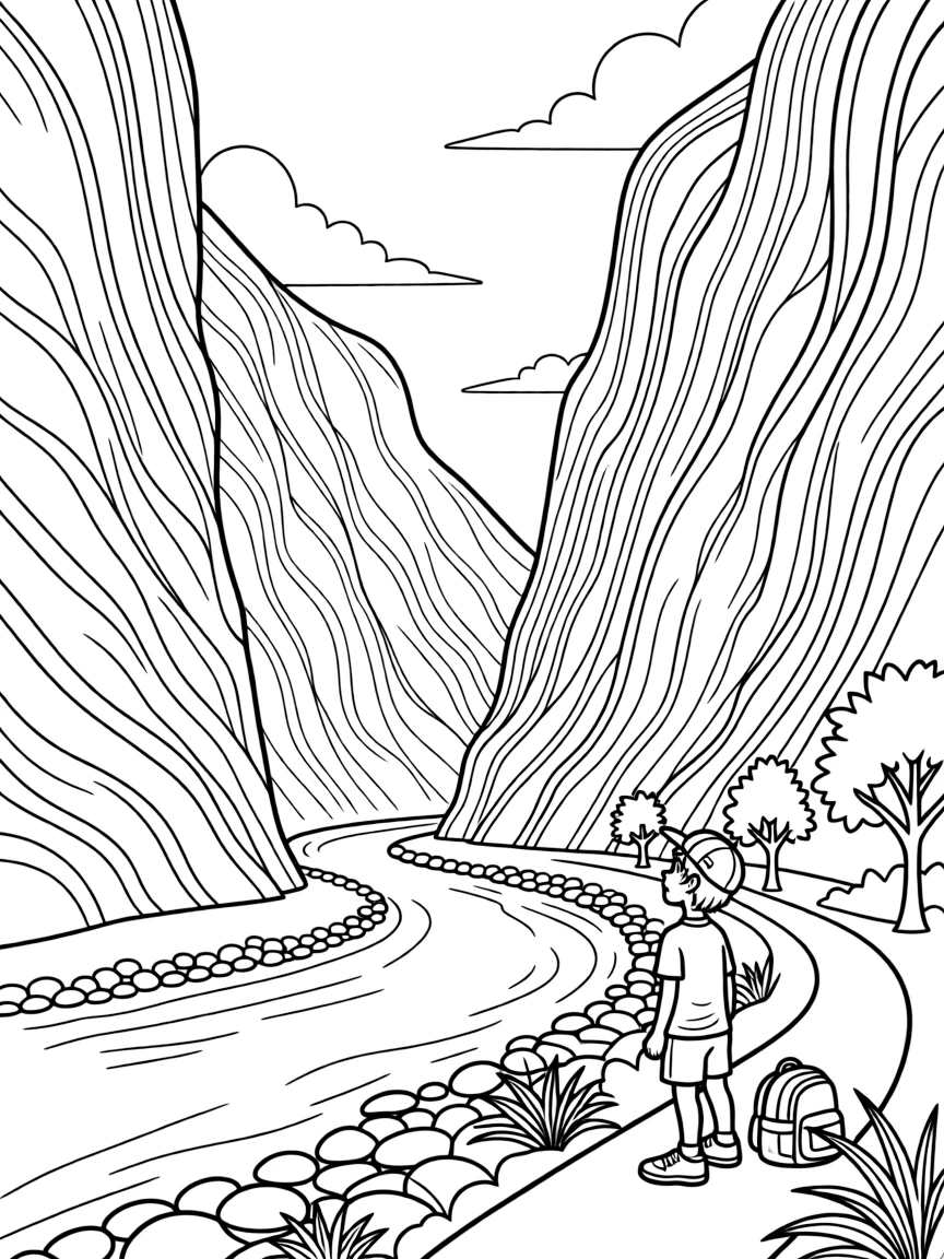 (Taiwan) Taroko Gorge marble cliffs and river