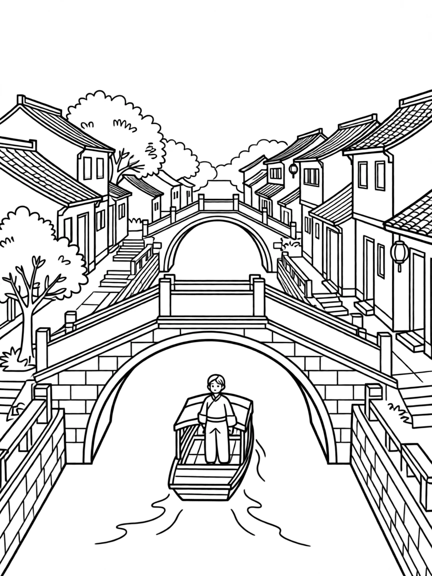 (Shanghai) Zhujiajiao water town bridges