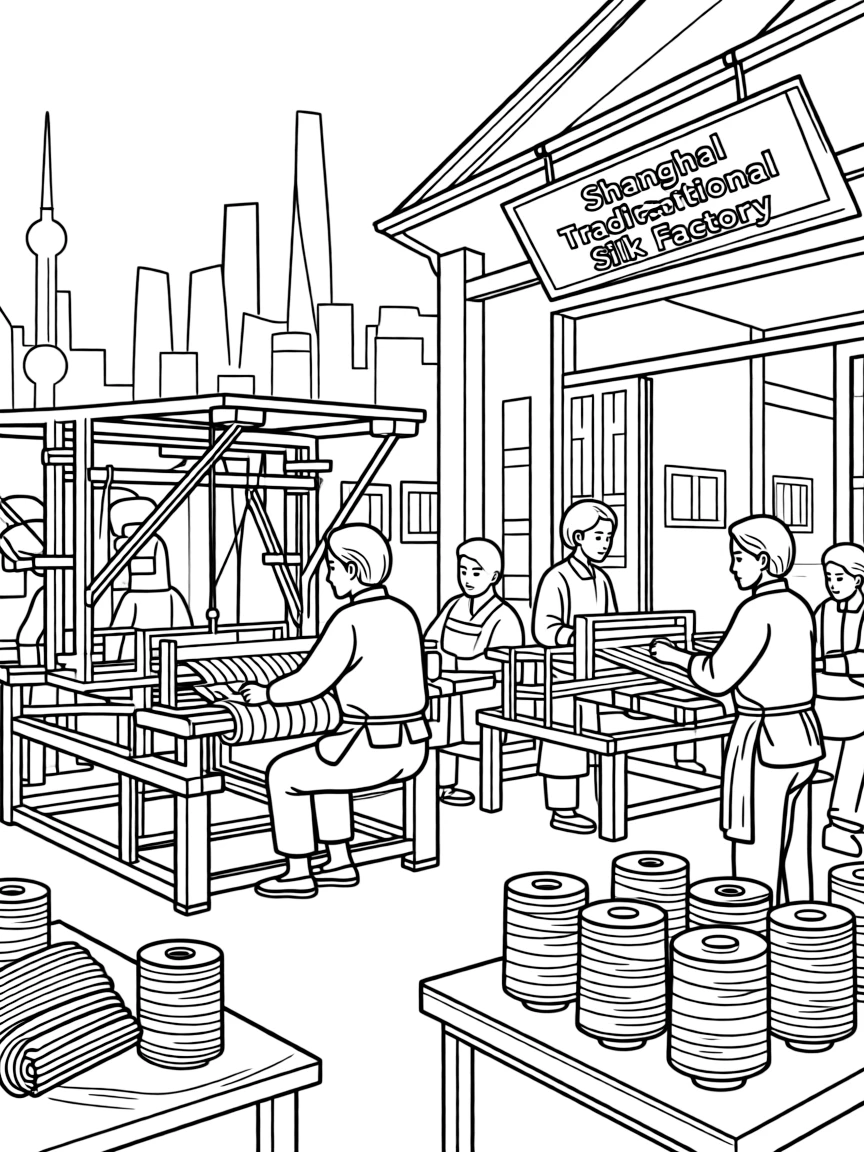 (Shanghai) Traditional Chinese silk factory