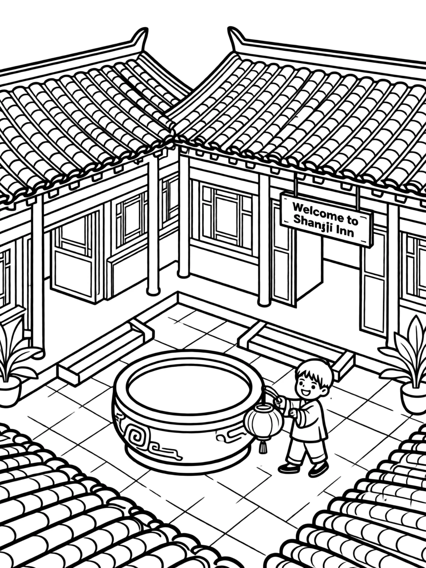 (Shanxi) Historic Chinese inn courtyard