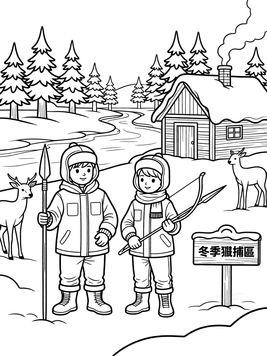 (Heilongjiang) Traditional Chinese winter hunting scene