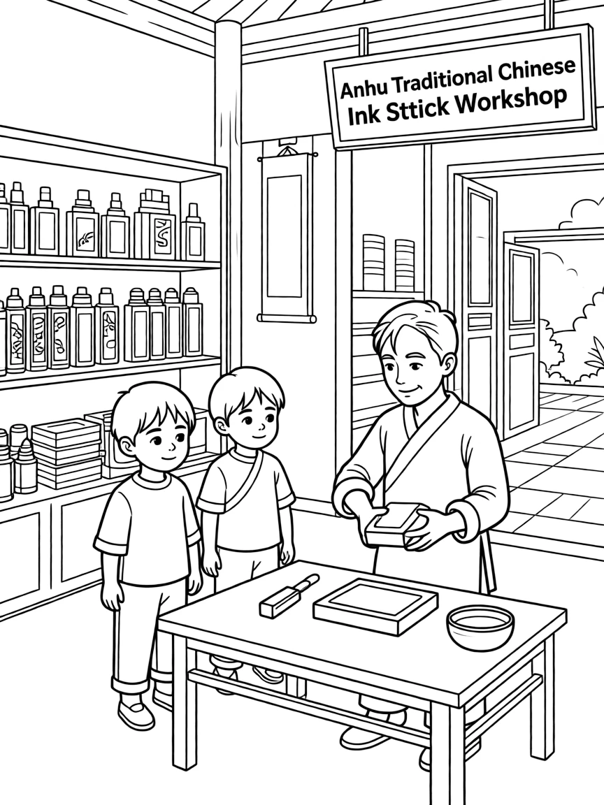 (Anhui) Traditional Chinese ink stick workshop