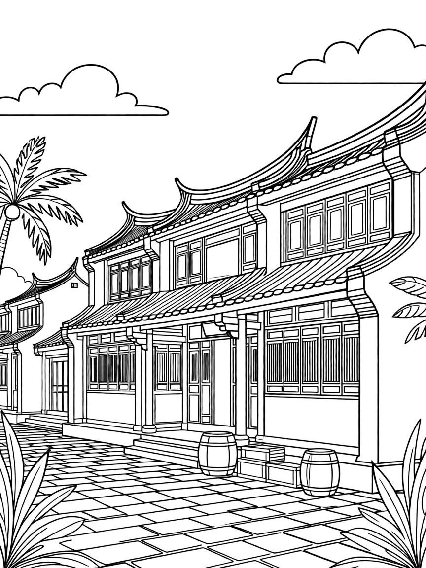 (Fujian) Historic Chinese trading port buildings