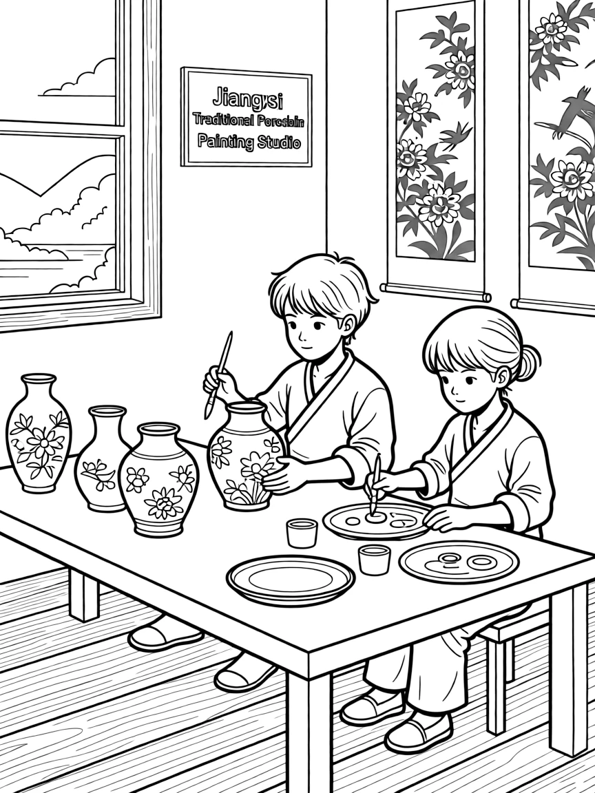 (Jiangxi) Traditional Chinese porcelain painting studio