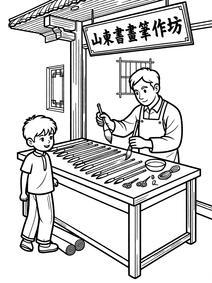 (Shandong) Traditional Chinese brush making shop