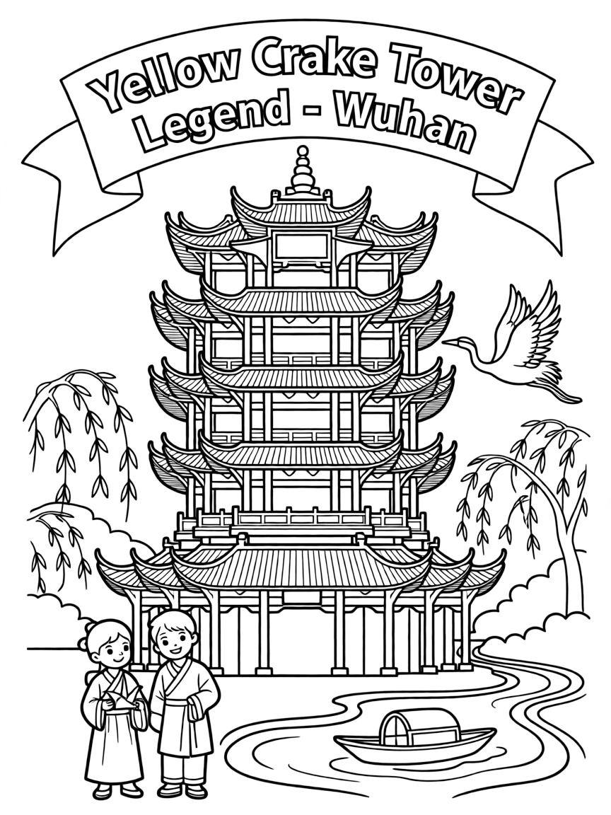 (Hubei) Wuhan Yellow Crane Tower legend scene