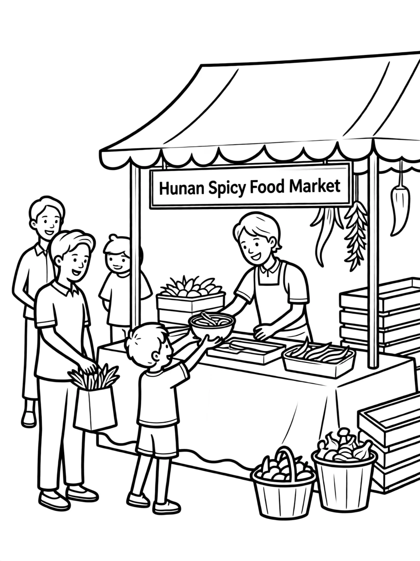 (Hunan) Traditional Chinese spicy food market