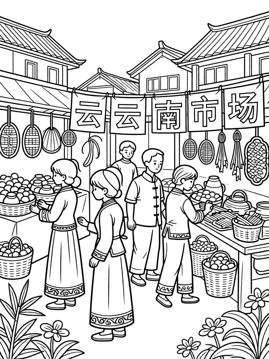 (Yunnan) Traditional Chinese minority market