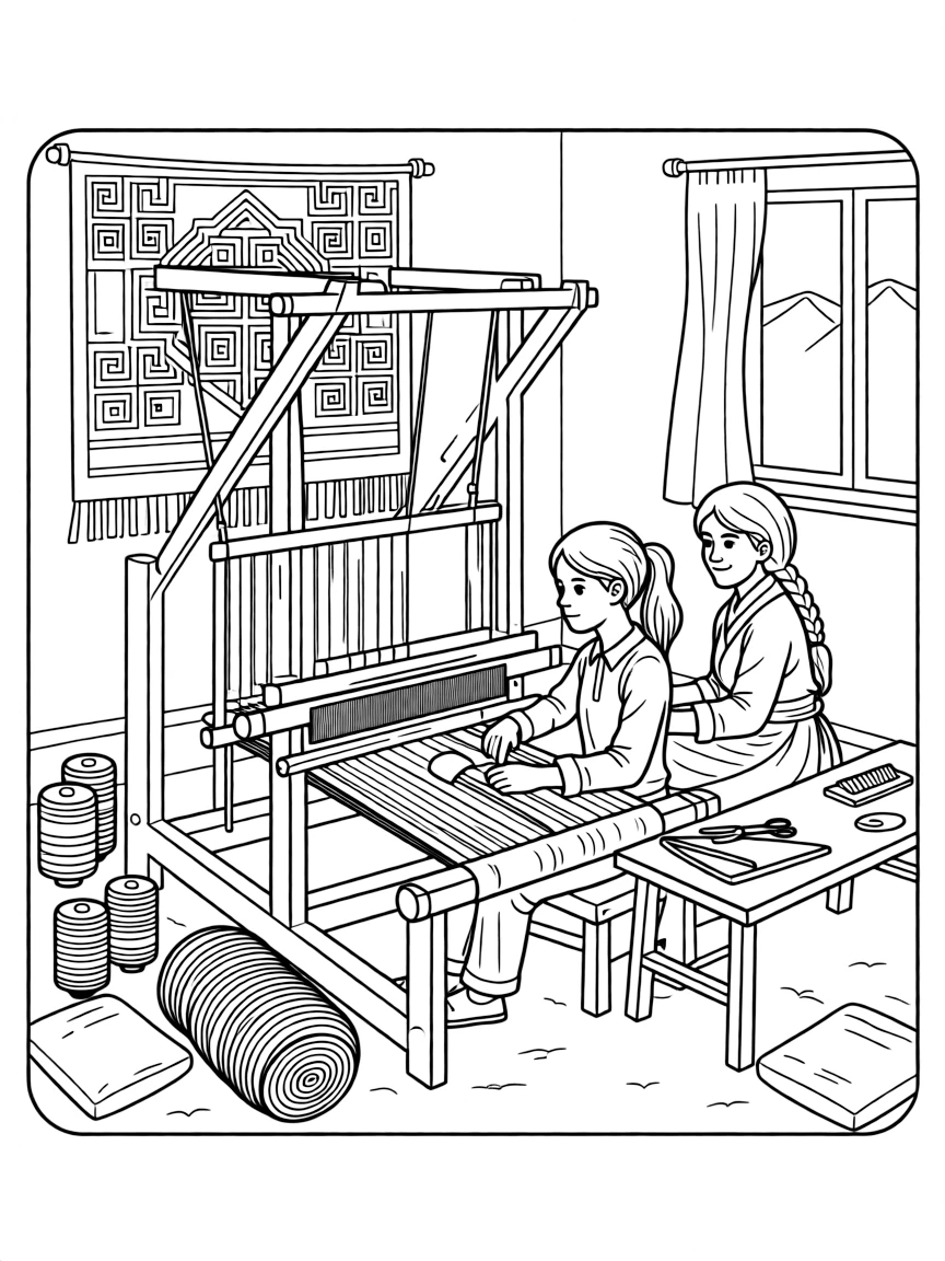 (Tibet) Traditional Tibetan weaving workshop