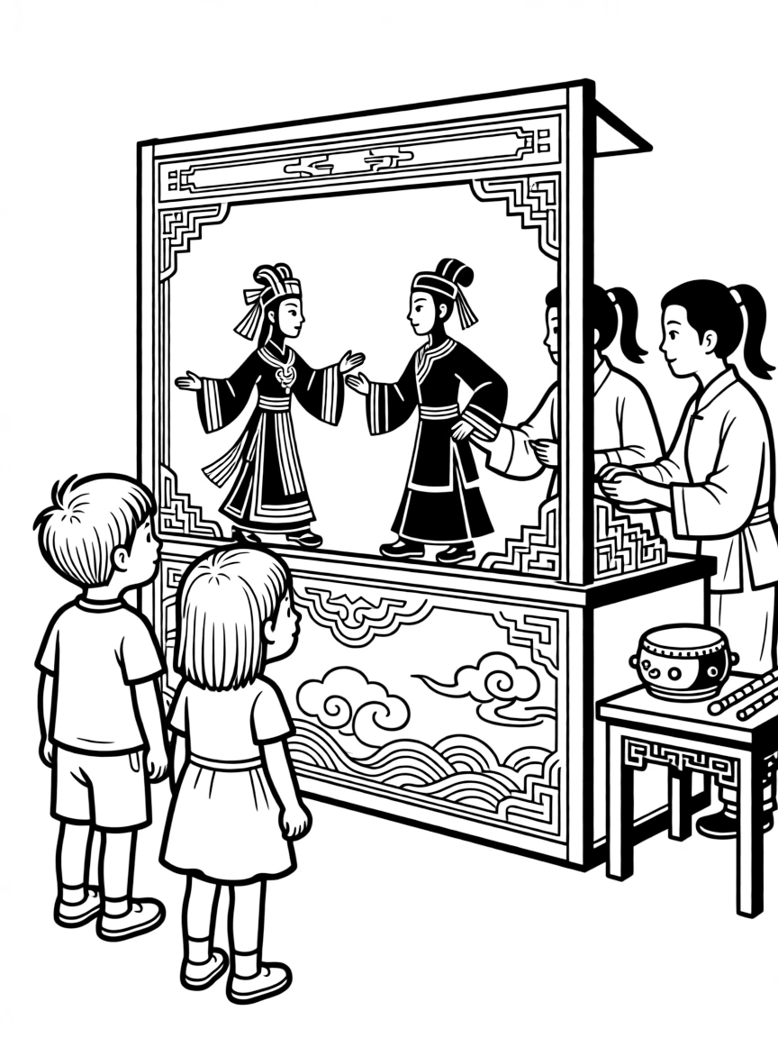 (Shaanxi) Traditional Chinese shadow puppet theater