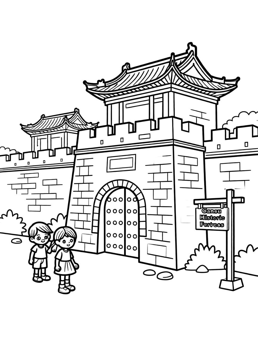 (Gansu) Historic Chinese military fortress