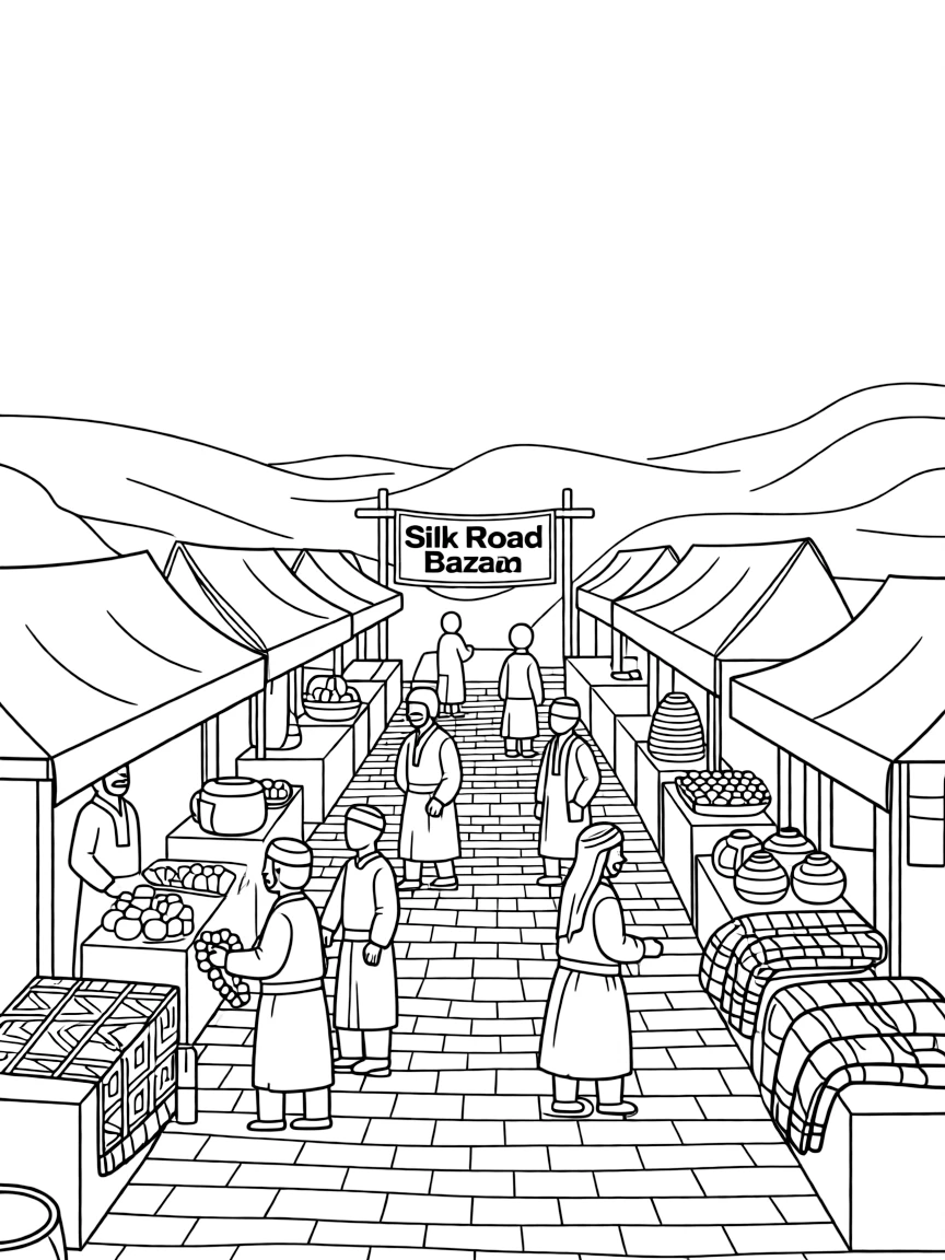 (Xinjiang) Historic Silk Road trading bazaar