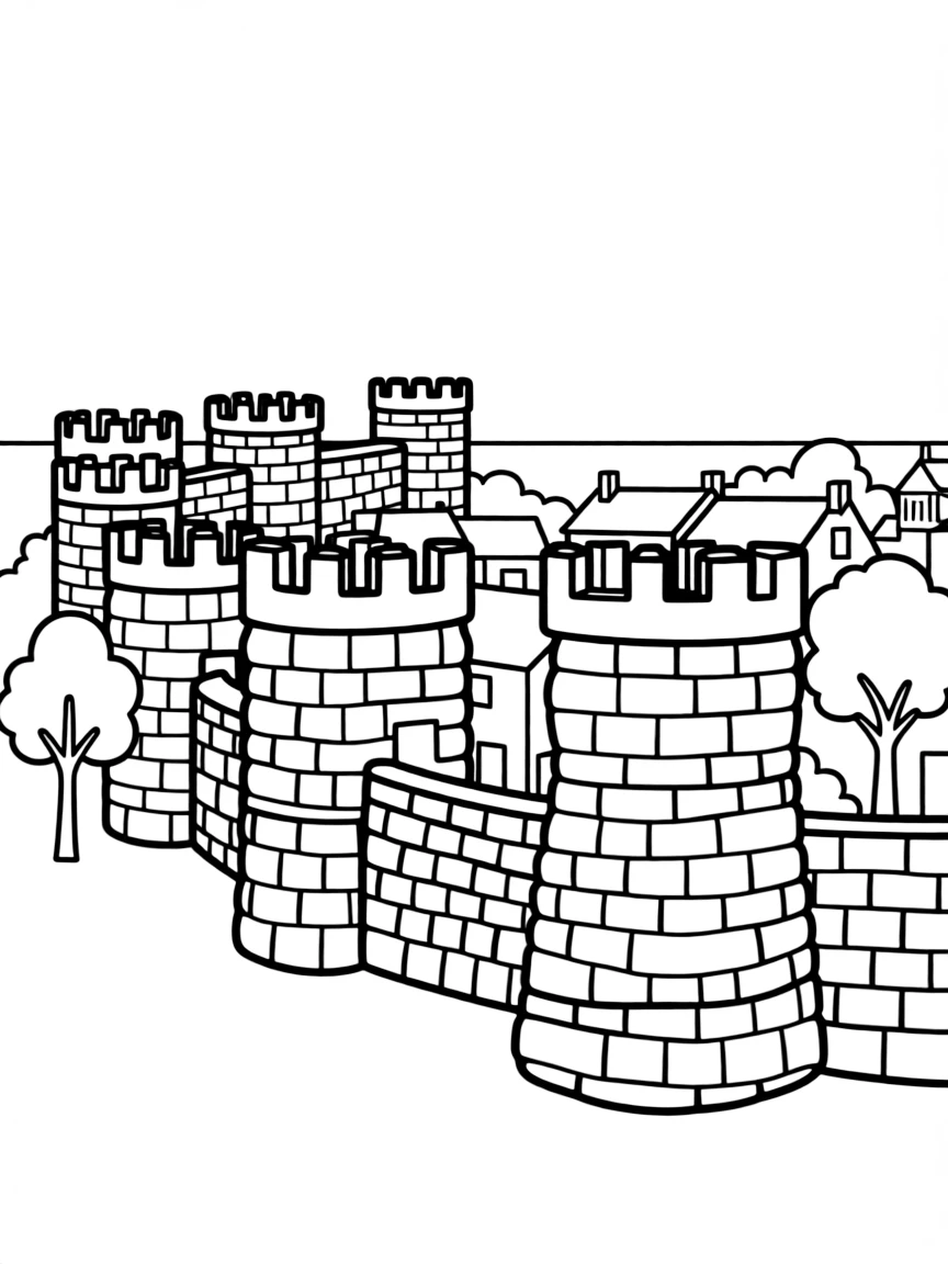 Gotland's medieval ring wall surrounding Visby town