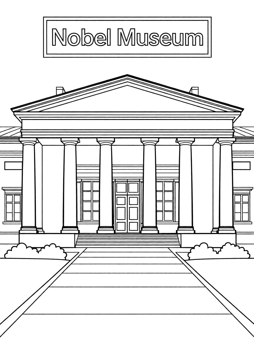 Nobel Museum building with classical architecture