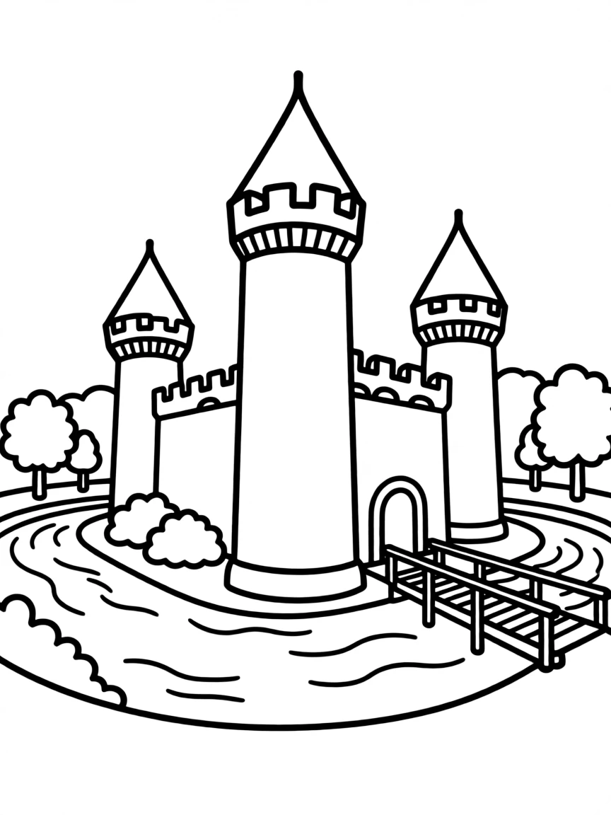 Kalmar Castle with its round towers and moat