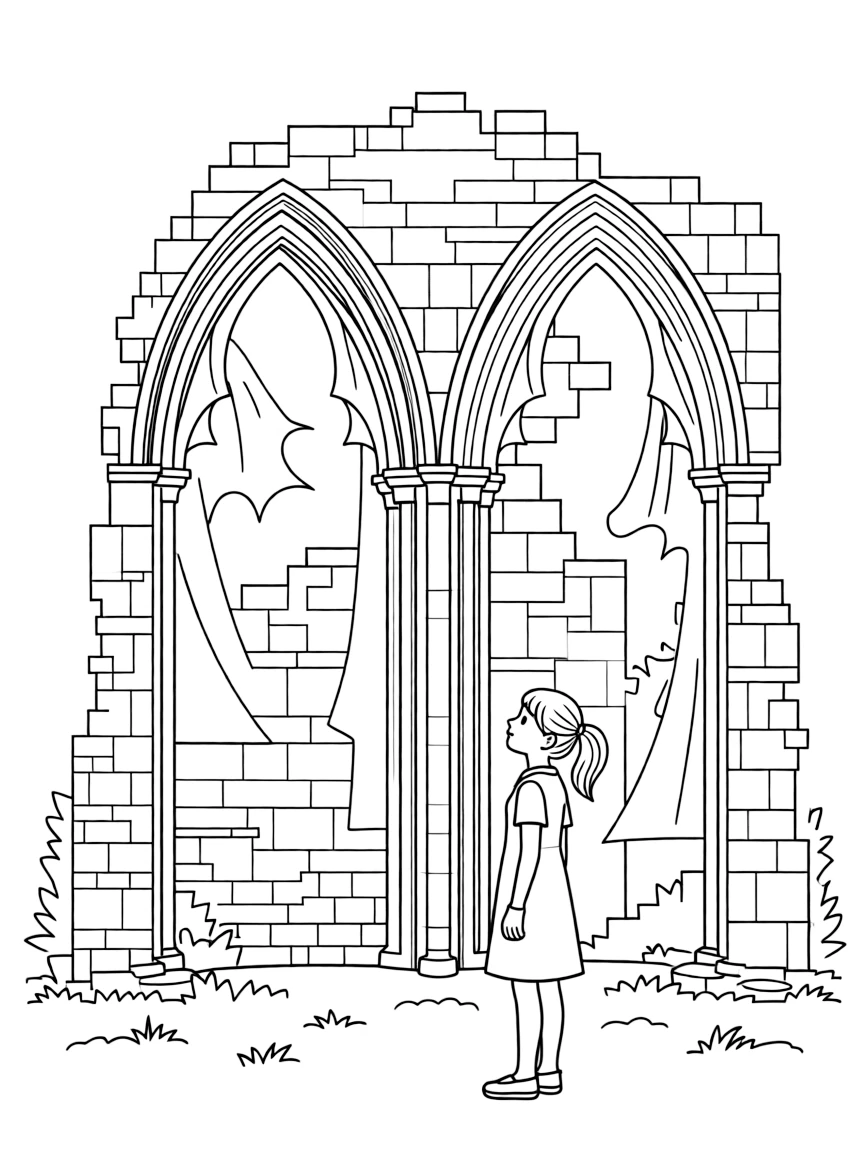 Visby Cathedral ruins with Gothic arches