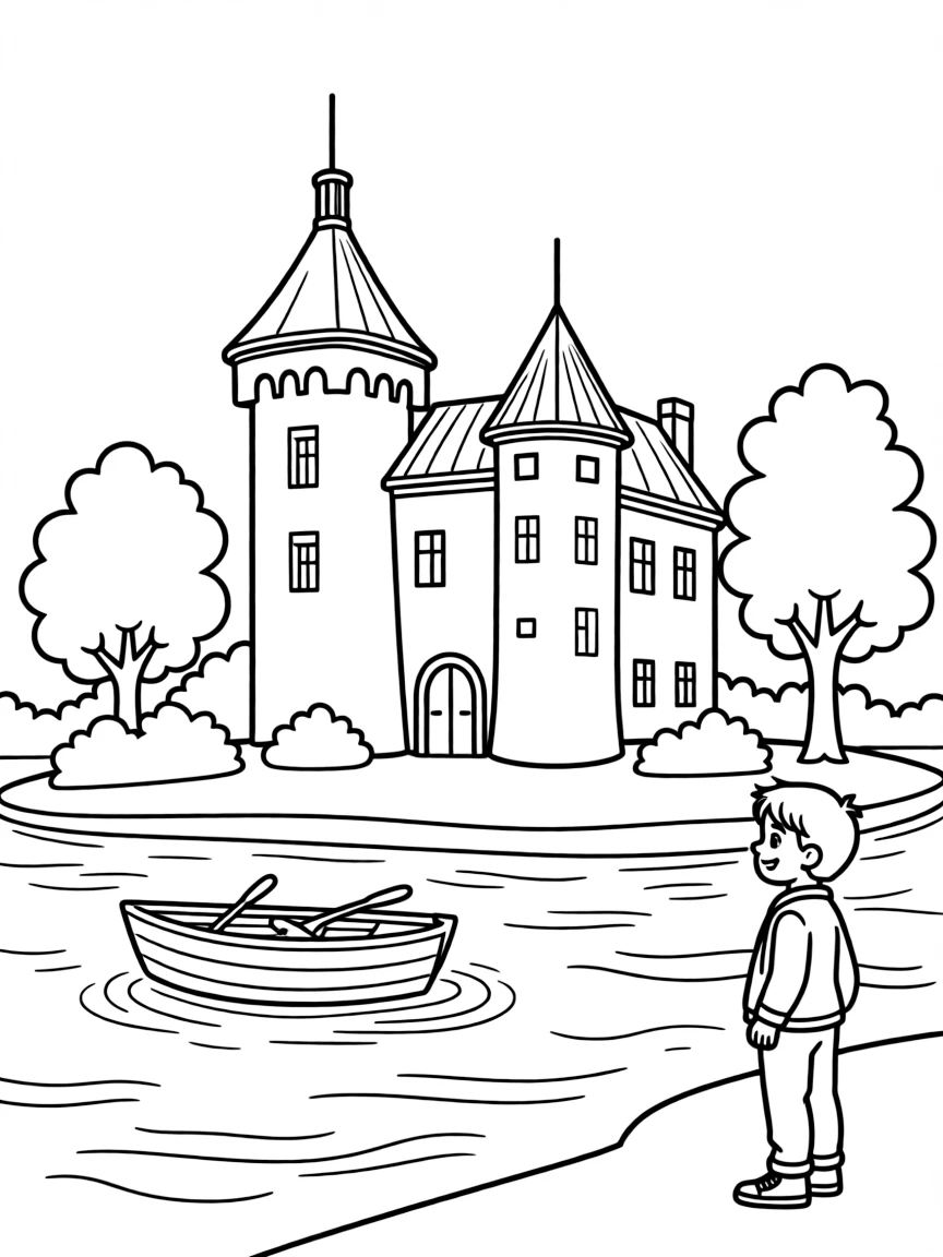 Gripsholm Castle surrounded by trees and water