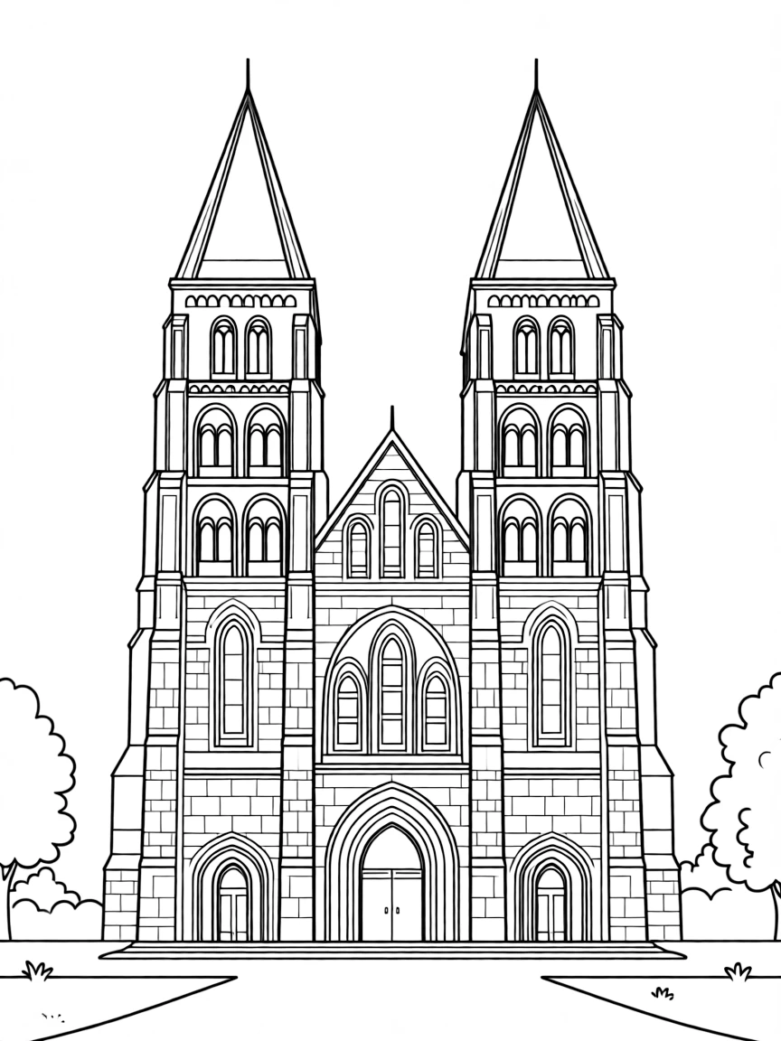 Lund Cathedral with its twin towers