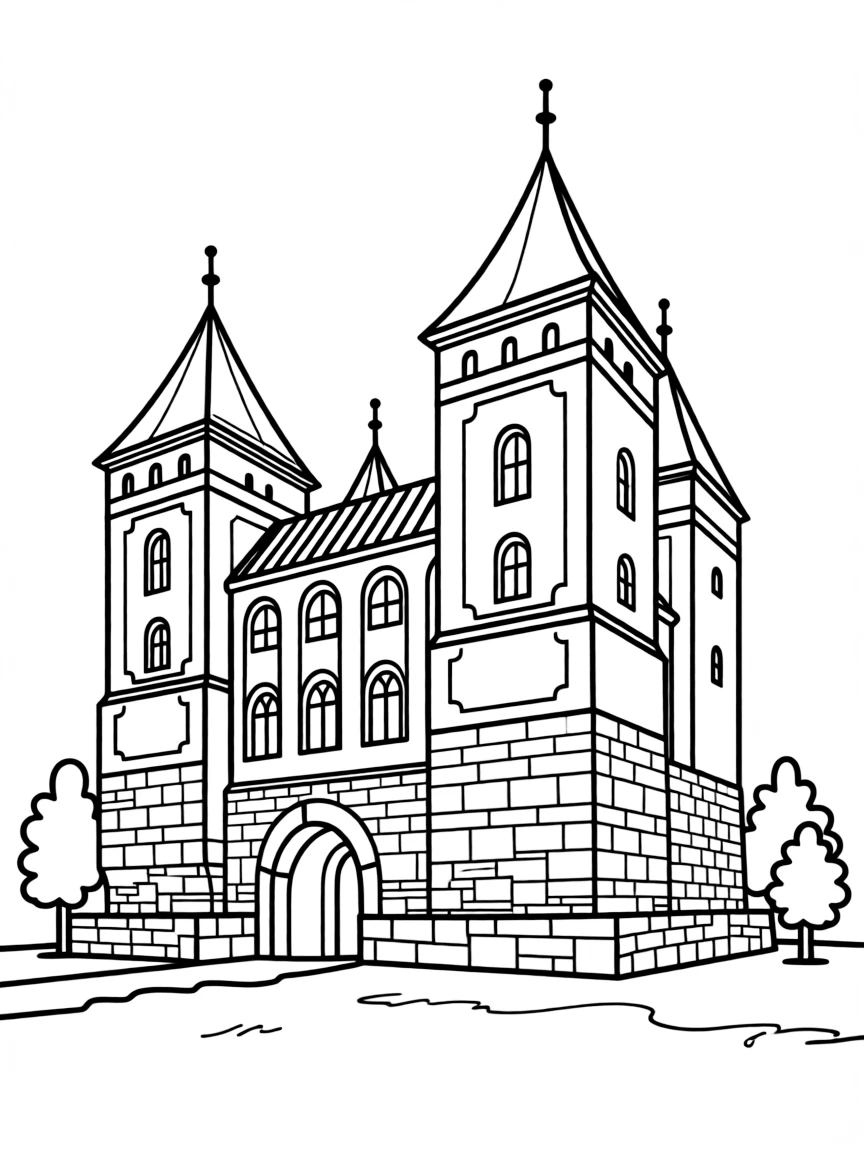 Örebro Castle with its distinctive white walls and towers