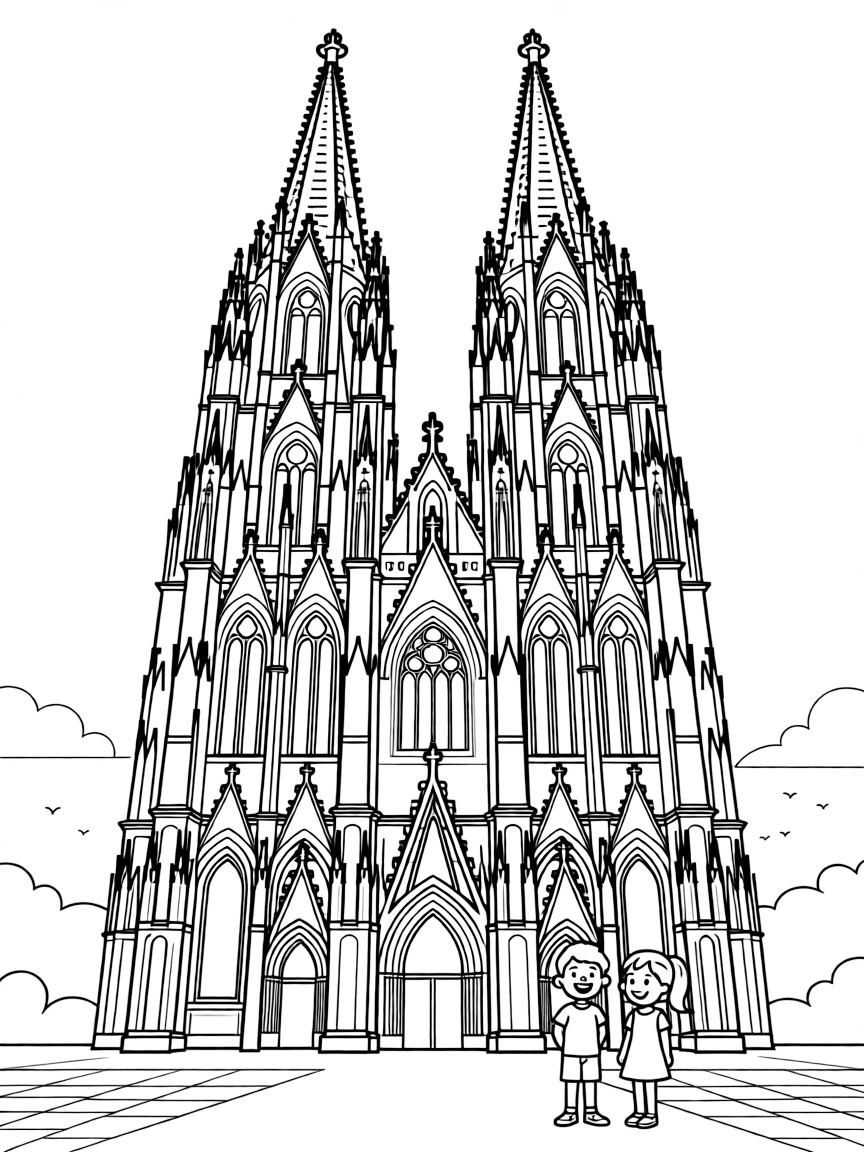(Germany) Cologne Cathedral with its twin Gothic spires