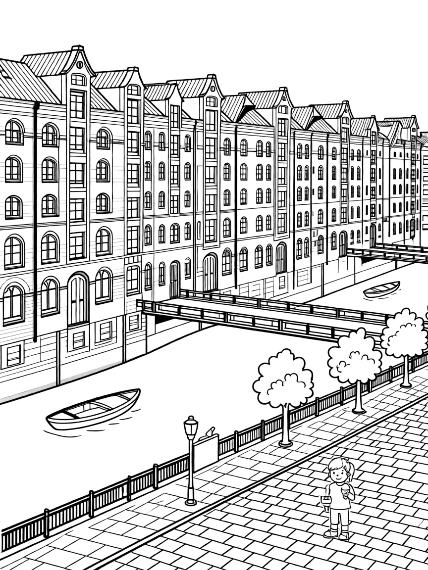 (Germany) Hamburg's historic warehouse district (Speicherstadt)