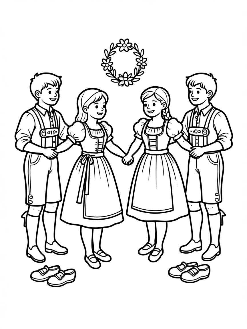 (Germany) Traditional folk dancers in regional costumes