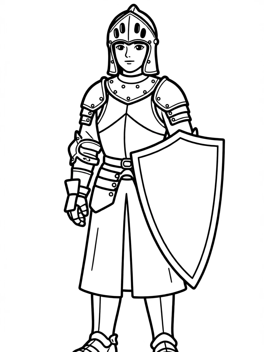 (Germany) Medieval German knight in armor with shield